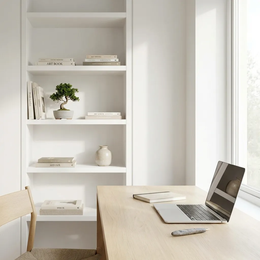Organized and minimalist workspace